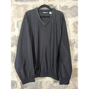 Izod Golf Top Men's Large‎ Black Pull Over Nylon Xtreme Function Outdoors Casual